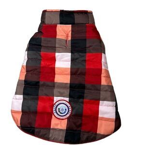 Luv Gear Plaid Fleece Dog Jacket. Size Small.